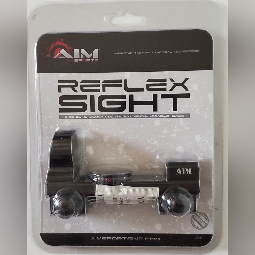 Aim Sports 1X25 Reflex Sight Dual-Illuminated RTD25 w/Interchangeable Base - New